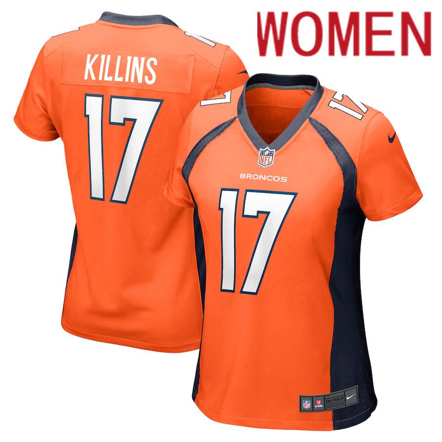 Women Denver Broncos #17 Adrian Killins Nike Orange Game NFL Jersey